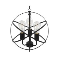 Lampe suspendue Noir Sphère 3 ampoules E27