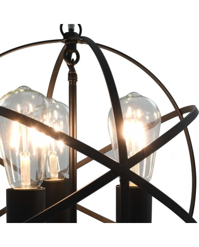 Lampe suspendue Noir Sphère 3 ampoules E27