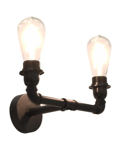 Lampe murale à 2 voies Noir 2 ampoules E27