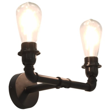 Lampe murale à 2 voies Noir 2 ampoules E27