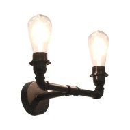 Lampe murale à 2 voies Noir 2 ampoules E27