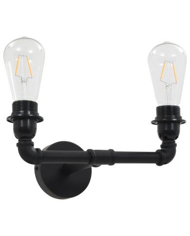 Lampe murale à 2 voies Noir 2 ampoules E27