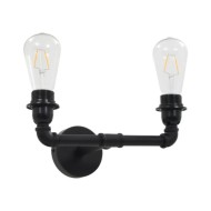 Lampe murale à 2 voies Noir 2 ampoules E27