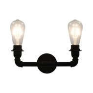Lampe murale à 2 voies Noir 2 ampoules E27
