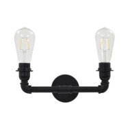 Lampe murale à 2 voies Noir 2 ampoules E27