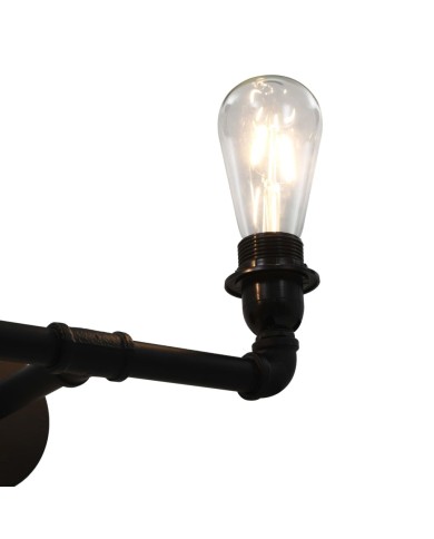 Lampe murale à 2 voies Noir 2 ampoules E27