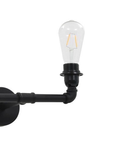 Lampe murale à 2 voies Noir 2 ampoules E27