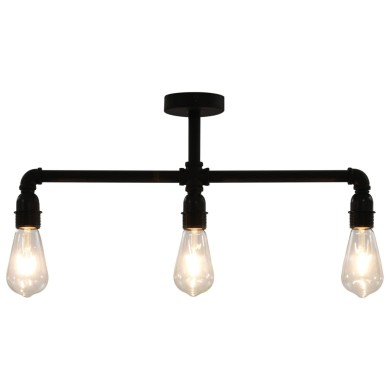 Plafonnier Noir 3 ampoules E27