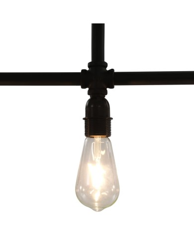 Plafonnier Noir 3 ampoules E27