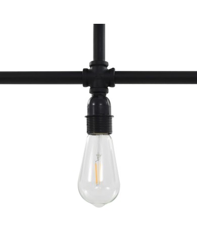 Plafonnier Noir 3 ampoules E27