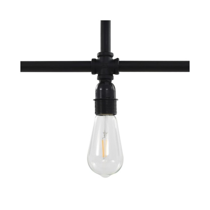 Plafonnier Noir 3 ampoules E27