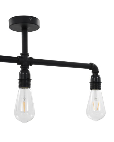 Plafonnier Noir 3 ampoules E27