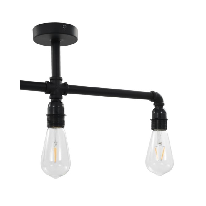Plafonnier Noir 3 ampoules E27