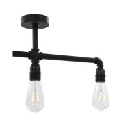 Plafonnier Noir 3 ampoules E27