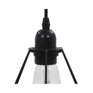 Plafonnier avec design de diamant Noir 3 ampoules E27