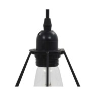 Plafonnier avec design de diamant Noir 3 ampoules E27