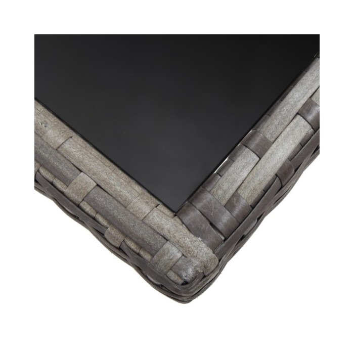 Table de jardin Gris 170x80x74 cm Résine tressée