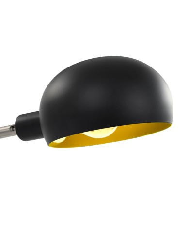 Lampadaire 200 cm 5 x E14 Noir et doré