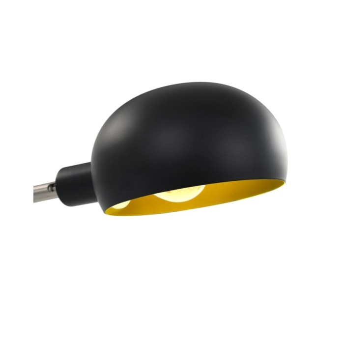 Lampadaire 200 cm 5 x E14 Noir et doré