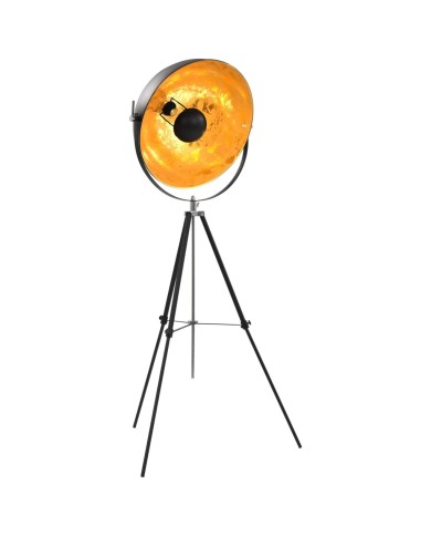 Lampadaire E27 Noir et doré 51 cm