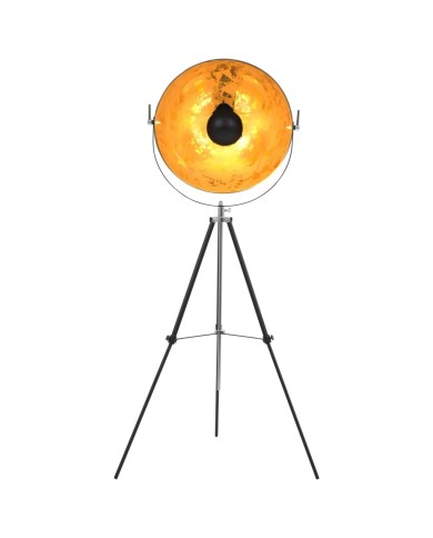Lampadaire E27 Noir et doré 51 cm