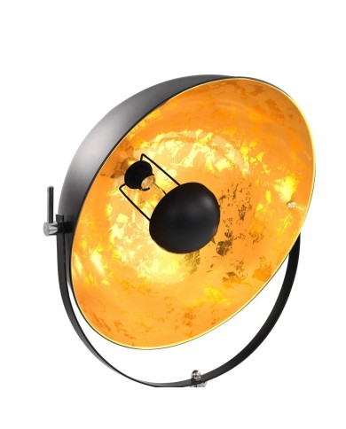 Lampadaire E27 Noir et doré 51 cm