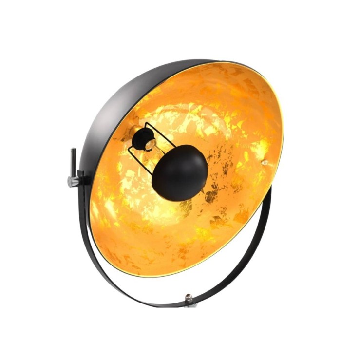 Lampadaire E27 Noir et doré 51 cm