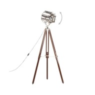 Lampadaire à trépied Bois de manguier massif 180 cm