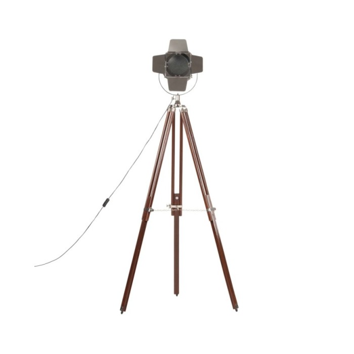 Lampadaire à trépied Bois de manguier massif 180 cm