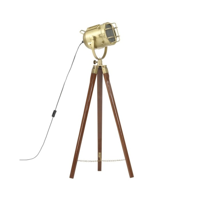 Lampadaire à trépied Bois de manguier massif 97 cm