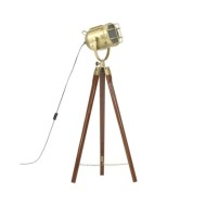 Lampadaire à trépied Bois de manguier massif 97 cm