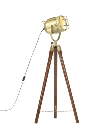 Lampadaire à trépied Bois de manguier massif 97 cm