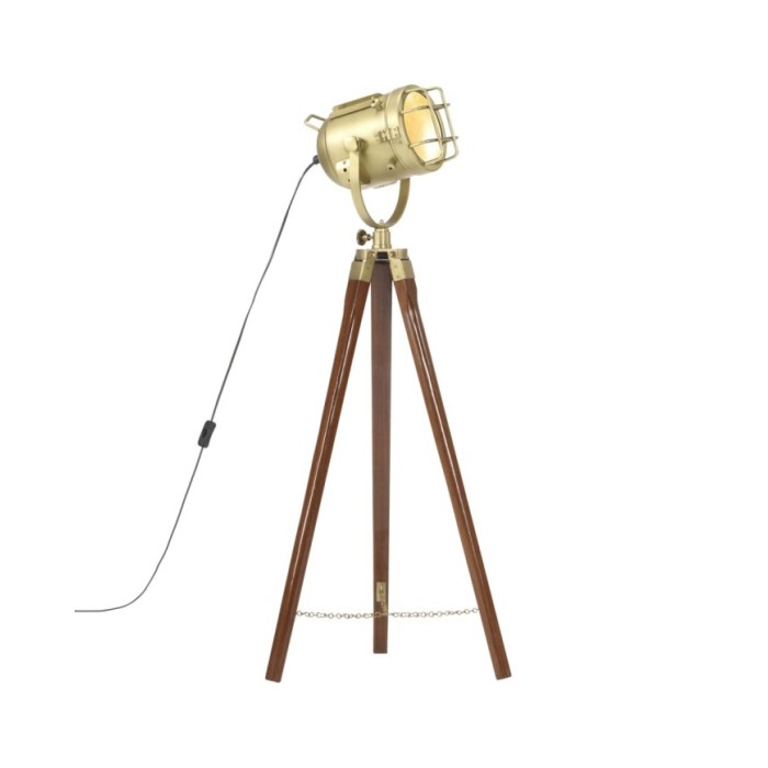 Lampadaire à trépied Bois de manguier massif 97 cm