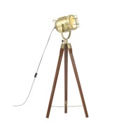 Lampadaire à trépied Bois de manguier massif 97 cm