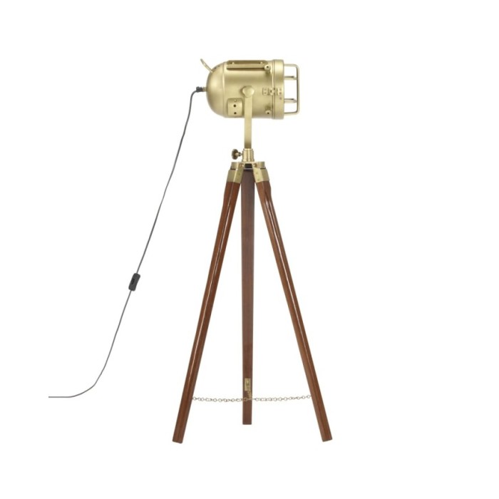 Lampadaire à trépied Bois de manguier massif 97 cm