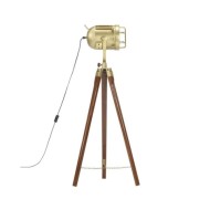 Lampadaire à trépied Bois de manguier massif 97 cm