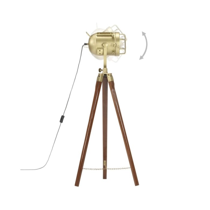 Lampadaire à trépied Bois de manguier massif 97 cm