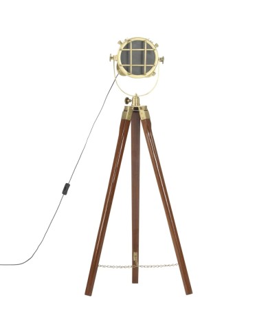 Lampadaire à trépied Bois de manguier massif 97 cm