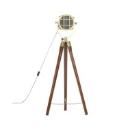 Lampadaire à trépied Bois de manguier massif 97 cm