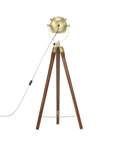 Lampadaire à trépied Bois de manguier massif 97 cm