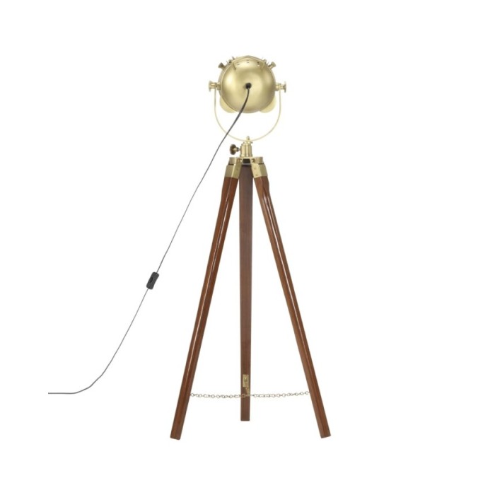 Lampadaire à trépied Bois de manguier massif 97 cm