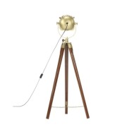 Lampadaire à trépied Bois de manguier massif 97 cm