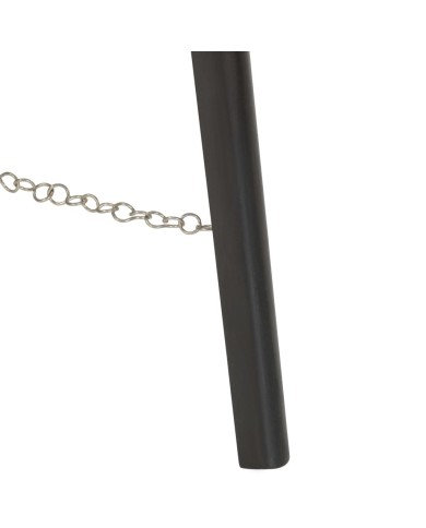 Lampadaire à trépied Noir Bois de manguier massif 97 cm