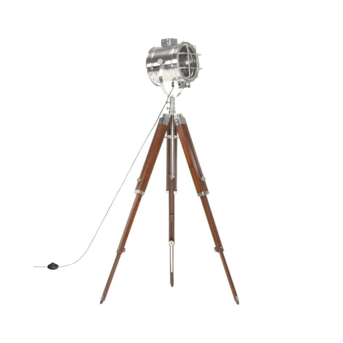 Lampadaire à trépied Bois de manguier massif 165 cm