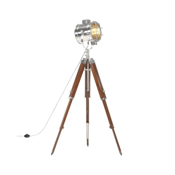 Lampadaire à trépied Bois de manguier massif 165 cm