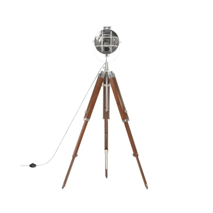 Lampadaire à trépied Bois de manguier massif 165 cm