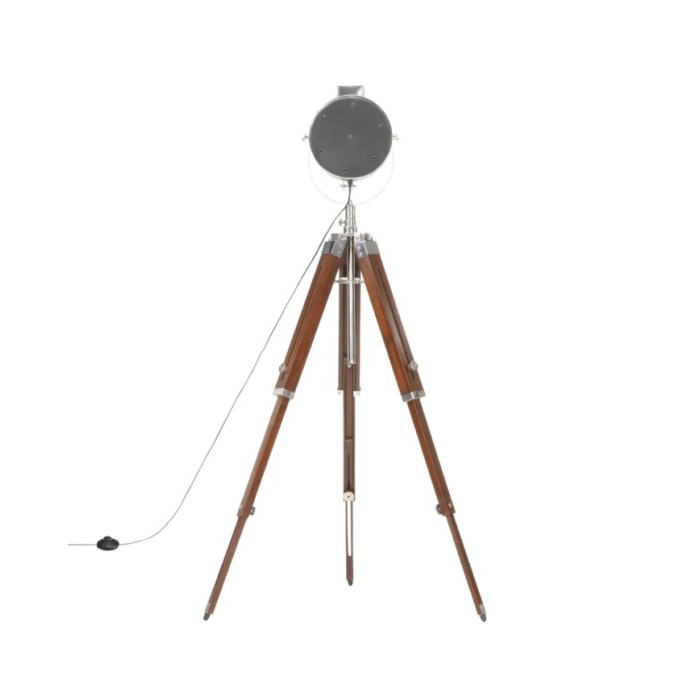Lampadaire à trépied Bois de manguier massif 165 cm