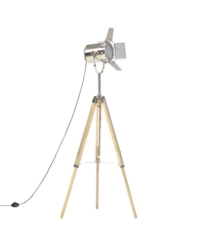 Lampadaire à trépied Bois de manguier massif 140 cm