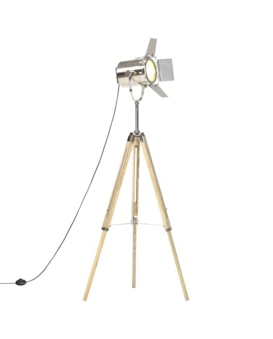 Lampadaire à trépied Bois de manguier massif 140 cm