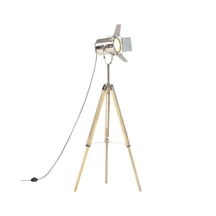 Lampadaire à trépied Bois de manguier massif 140 cm